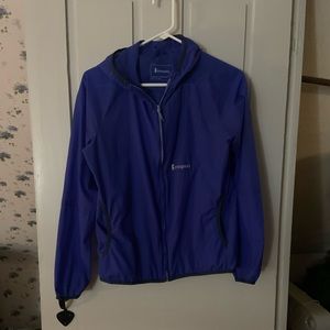 Cotopaxi windbreaker blue jacket